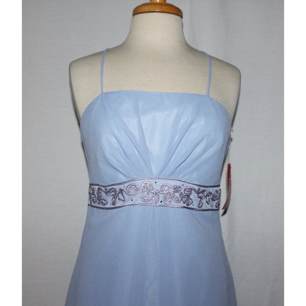 NWT Juliet #1954 Pebble Georgette Bridesmaid Dress- Sizes, S, L-PERIWINKLE BLUE - Picture 4 of 5